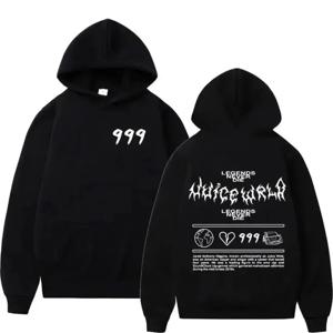 Juice WRLD 후드티 남성 여성용 후드 티셔츠 패션 힙합 캐주얼 풀오버 가을 소년 소녀 블랙 스트리트웨어 Juicewrld