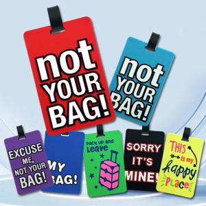 수하물 가방 라벨 PVC 수하물 가방 토트백 여행 가방 라벨 명함 및 개인정보 보호 커버 포함 IT'S NOT YOU BAGS