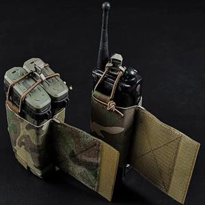 윙맨 파우치 AR M4 5.56 탄창 전술 탄성 MBITR 무전기 홀더 스타일 심플 탄성 로프 무전기 가방 FCPC 사이드 팩