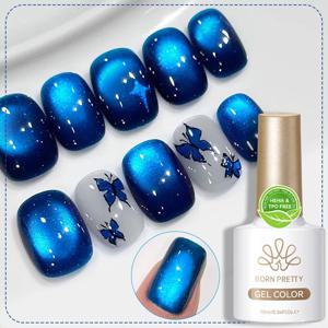 본 프리티 헤마 TPO 프리 10ml 라인 레이크 블루 캣 마그네틱 젤 폴리쉬 세미 퍼머넌트 소크 오프 UV 젤 네일 아트 바니쉬 매니큐어