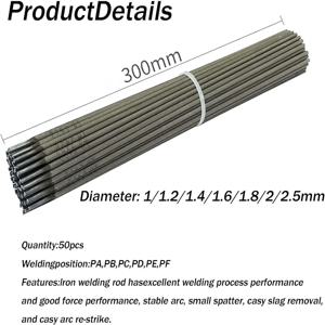 J422 용접봉 2.0mm/2.5mm, 연강 전극, 모든 위치용 스틱봉, 매끄러운 용접 성능, DIY 및 수리에 이상적