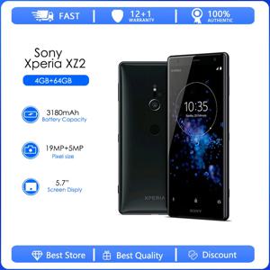 리퍼비시 정품 소니 엑스페리아 XZ2 H8216 H8266 언락 5.7인치 옥타코어 64GB 4GB 램 2160p 스마트폰 19MP 휴대폰 LTE 안드로이드