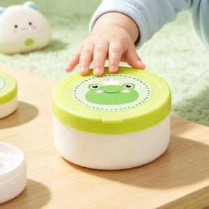휴대용 어린이 파우더 퍼프 세트, 아기, 유아, 부모, 베이비시터, 여행, 가정, 어린이집, 병원용 부드러운 퍼프와 먼지 제거 케이스