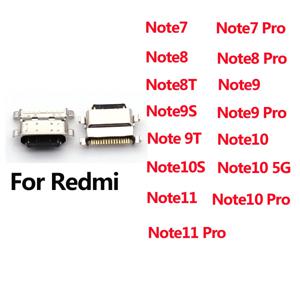 Xiaomi Redmi Note 7 8 8T 9 9S 9T 10 10S Pro 4G 5G 용 10Pcs USB 잭 충전 소켓 포트 플러그 독 충전기 커넥터