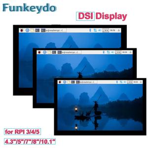 DSI 디스플레이 4.3인치/5인치/7인치 MIPI 인터페이스 라스베리 파이 5/4B/3B+용 800X480 픽셀 IPS 용량성 터치스크린 모듈