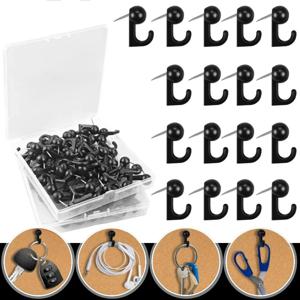 50PCS 푸시 핀 후크 플라스틱 코르크 보드 벽 장식 마커 드로잉 핀지도 사진 벽 고정 압정 후크 사무실 가제트