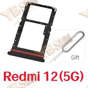 Xiaomi Redmi 12(5G)용 Sim 카드 트레이 Sim 트레이 카드 슬롯 SIM 카드 리더 어댑터수리 부품
