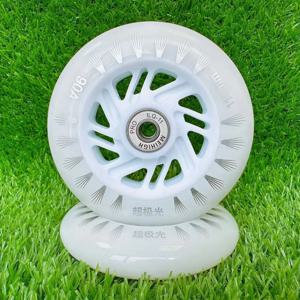 90A 유니버설 LED 인라인 스케이트 휠 - 고속 플래시 라이트업 휠 베어링 포함 90/10/110/125MM AMB329