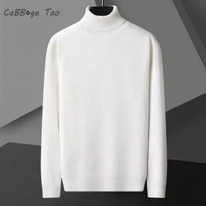 남성 캐주얼 슬림 피트 기본 탑 긴 소매 니트 streetwear 경량 터틀넥 풀오버 스웨터 솔리드 컬러 스웨터 남성