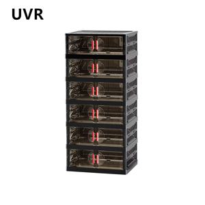 UVR 거실 신발 캐비닛 다층 스토리지 스토리지 접이식 대용량 선반 가정용 스낵 캐비닛 가구