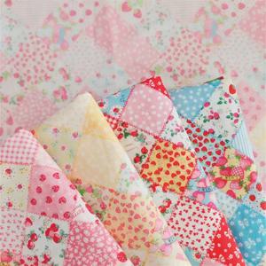 140x50cm 얇은 면 프린트 원단 다채로운 격자무늬 꽃무늬 어린이 의류 여성 블라우스 스커트 잠옷용 - 재봉 천