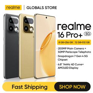 리얼미 16 프로 플러스 5G 스마트폰 6.8인치 144Hz AMOLED 디스플레이 스냅드래곤 7 4세대 칩셋 200MP 카메라 50MP 페리스코프 망원 카메라