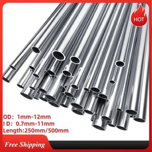 1-10pcs 304 스테인레스 스틸 라운드 모세관 원활한 스트레이트 튜브 1mmx0.7mm 5x4mm6x4mm8x6mm10x8mm10x9mm12x11mm 250mm/500mm 길이