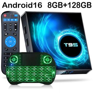 스마트 TV 박스 2026 T95 플러스, HD 6K, 안드로이드 16, 올위너 H616, 4GB, 64GB, 128GB, 듀얼 와이파이 미디어 플레이어, PK X96Max Plus H96 셋톱 박스