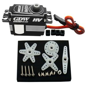 GDW DS596MG 디지털 고전압 서보 모터, 15kg의 높은 토크, CNC 알루미늄 케이스, SUS303 기어, 코어리스 모터, RC 고정익 터보제트 드론용.
