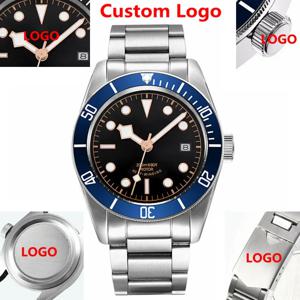 커스텀 로고 41mm 남성용 시계 고급 기계식 손목시계 NH35 오토매틱 시계 10BAR 방수 사파이어 야광 시계 남성용 레로즈
