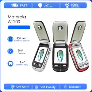 Motorola A1200 리퍼브-오리지널 A1200 2MP 분리형 배터리 850mAh 휴대폰 도매 무료 배송