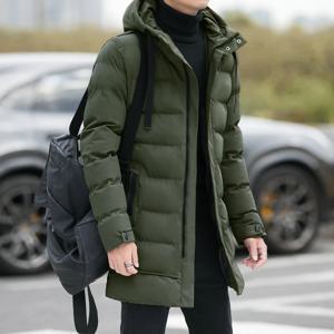 새로운 남성 아웃웨어 겨울 코트 슬림 피트 자켓 겨울 자켓 남성 후드 캐주얼 롱 다운 재킷 두꺼운 따뜻한 파카 사이즈 4XL