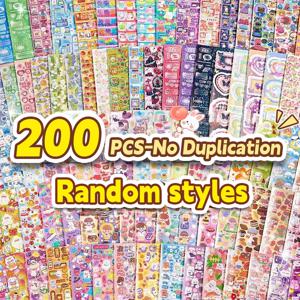 20-200 PCS Goo 카드 귀여운 스티커 Kawaii 만화 레이저 스티커 일기 DIY 학교 학생 장식 문구에 반복 없음