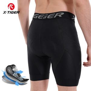 X-TIGER 사이클링 속옷 남자 반바지 5D 패딩 통기성 스포츠 승마 자전거 자전거 MTB 라이너 반바지 미끄럼 방지 다리 그립