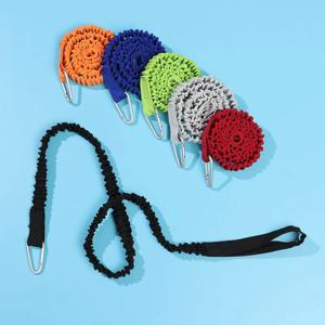 조정 가능한 탄성 카약 카누 패들 가죽 끈 낚싯대 가죽 끈 안전 로프 Carabiner 로잉 보트 액세서리