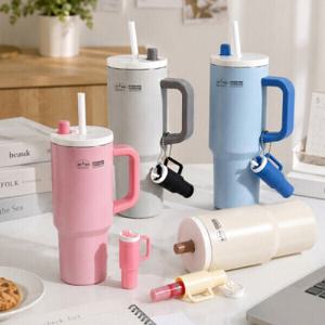 1+1 디유 하이제닉 750ml 빨대 대용량 스텐 텀블러 보온병 여름모음전 우산 넥쿨러