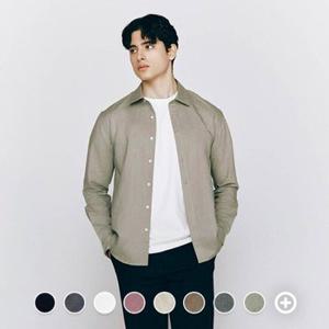 [백화점][지오다노] 남성 여름 소프트 코튼/린넨 마 혼방 셔츠 045505/01045505
