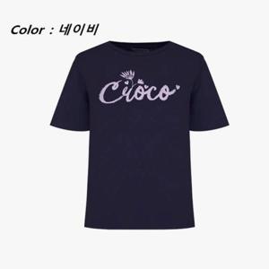 [크로커다일레이디]특가 70%   신축성 좋은. 라운드 반팔 티셔츠 CLEMTS902_NC13