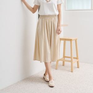 [우일인견] 여름 데일리 여성 인견 주름 샤방 플레어스커트