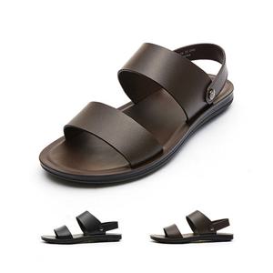 [정상가 129,000원] 엘칸토 남성 소가죽 더블 스트랩 샌들 2.3cm LCMW65M326