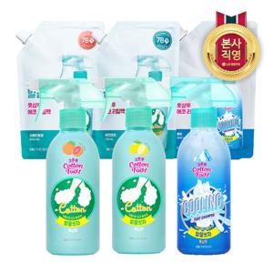 [여름 운동화 속 땀냄새 제거][혼합구성]온더바디 코튼풋 발을씻자 풋샴푸 385ml 2개+리필 500ml 1개(택1)