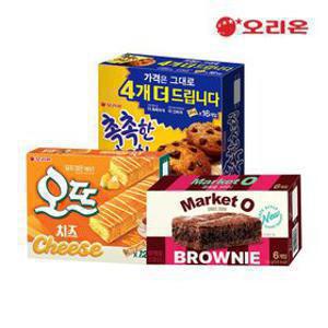 [6/10 순차출고] 오리온 오뜨 치즈12P + 브라우니6P + 촉촉한초코칩16P