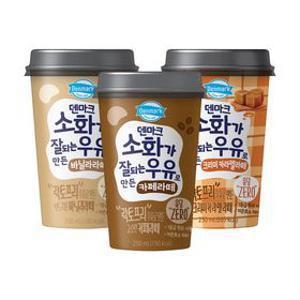 덴마크 소화가 잘되는 라떼 3종 바닐라/크리미카라멜/카페라떼 250ml 12입