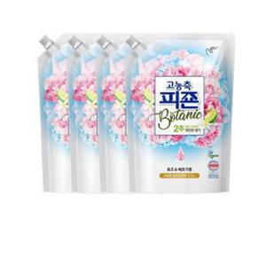 피죤 리뉴얼 고농축 향균 섬유유연제 보타닉 로즈&베르가못 1.3L 4개