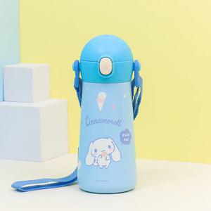 더보틀 원터치 어깨끈 이중스텐물통 460ml(산리오_시나모롤)
