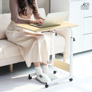 높이조절 이동식 컴퓨터 책상 보조 사무실 가정용 학생 학원 공부 침대 사이드 테이블 우드