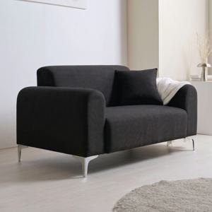 국내생산 소호 블랙 생활방수 패브릭 2인용 소파 탄탄한 카페 2인 쇼파