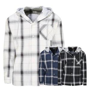 골피아 B. 남성 빅체크 남방 후드셔츠 MCTRR5040SR3