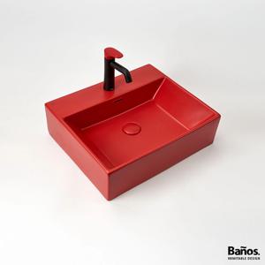 바노스 디엣지 5 무광 레드 컬러 벽걸이 세면대 BW-C101AMR
