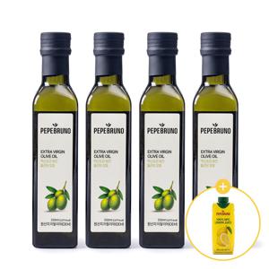 [올레샷]엑스트라버진 올리브오일 250mL X 4 + NFC 착즙 레몬즙 330ml(증정)