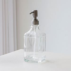 사각 유리 물비누 디스펜서 핸드워시 펌프용기 욕실 주방 세제 공병 500ml