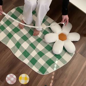 체크러그 3color 비정형러그 체커보드러그 미끄럼방지러그 거실카페트 소파러그 침대러그