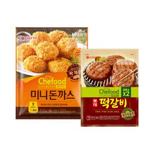 쉐푸드 떡갈비 265g+265g + 미니돈까스 870g