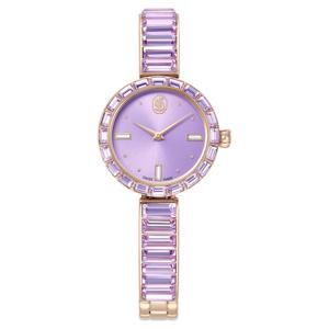 Matrix bangle 워치, 스위스 메이드, 크리스털 브레이슬릿, 퍼플, 샴페인 골드 톤 피니시