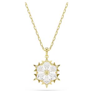 Magic 펜던트, 믹스 컷, 눈꽃, 화이트, 18K 골드 피니시