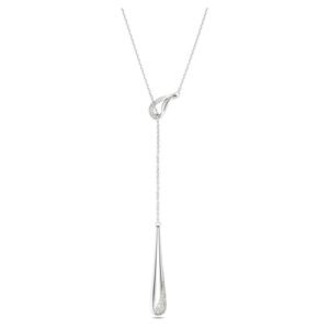 Swarovski Classica Y 펜던트, 라운드 컷, 화이트, 스털링 실버