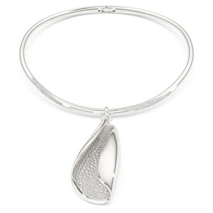 Swarovski Classica 네크리스, 스테이트먼트, 라운드 컷, 화이트, 스털링 실버
