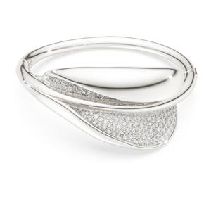 Swarovski Classica 뱅글, 스테이트먼트, 라운드 컷, 화이트, 스털링 실버