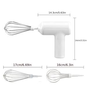 TEMU 휴대용 전동 계란 거품기겸용 케이크 믹서기 - USB 충전식, 휴대성 좋은 경량의 사용하기 쉬운 핸드믹서, 케이크, 쿠키, 머핀 베이킹용 - 가정용 베이커와 전문가에게 완벽