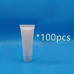 TEMU 100개, 1.7oz 화장품 스퀴즈 튜브 - 샴푸, 바디워시, 핸드크림, 페인트, 소독제, 살균 젤, 여행용 리필 용기, 화이트